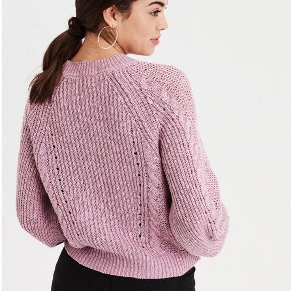 American Eagle Outfitters Chunky Sweater Pink - NWT - Picture 4 of 6
